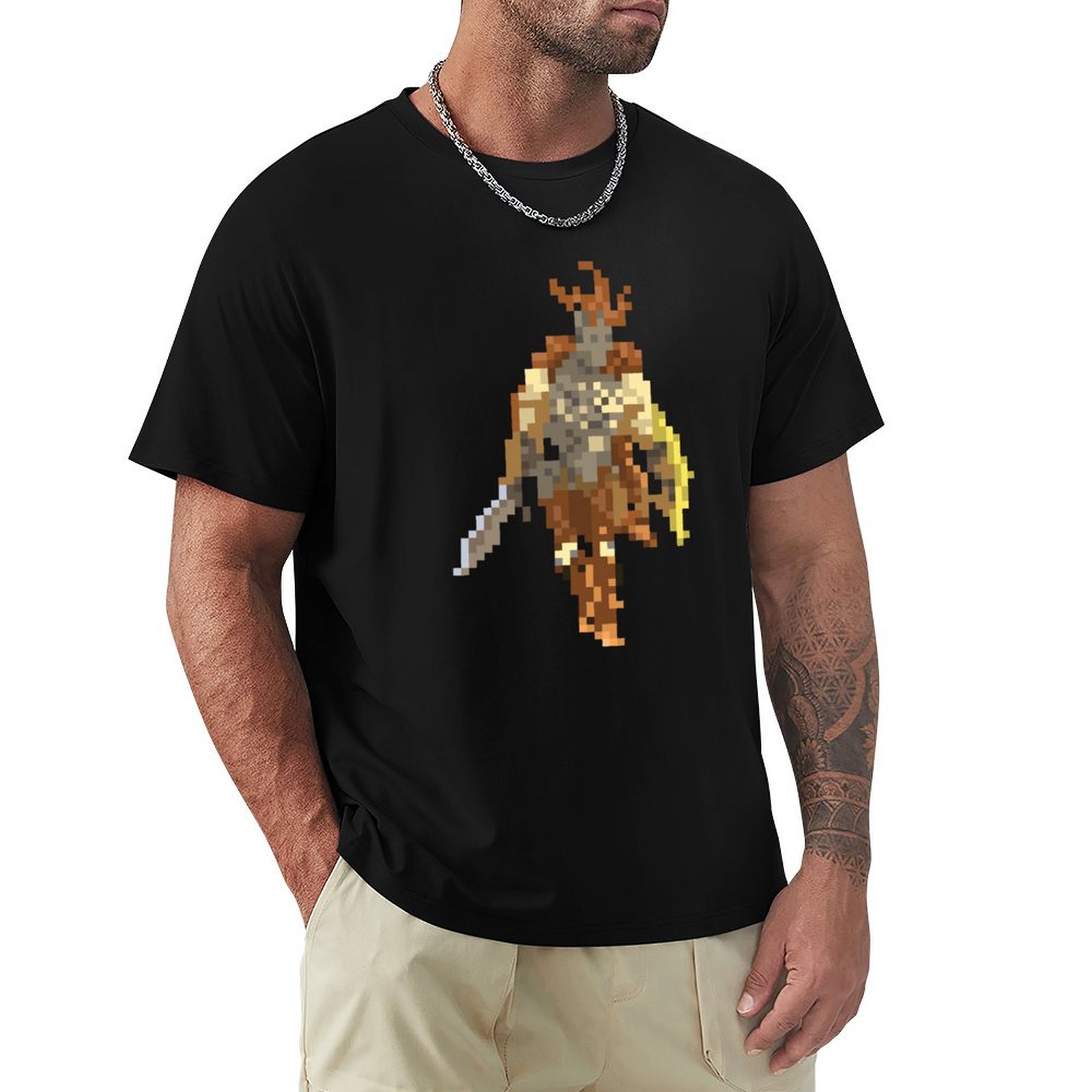 Board Game Inspiration - เสื้อยืดแขนสั้นสำหรับเล่นเกม Gloomhaven Brute Pixel Design -