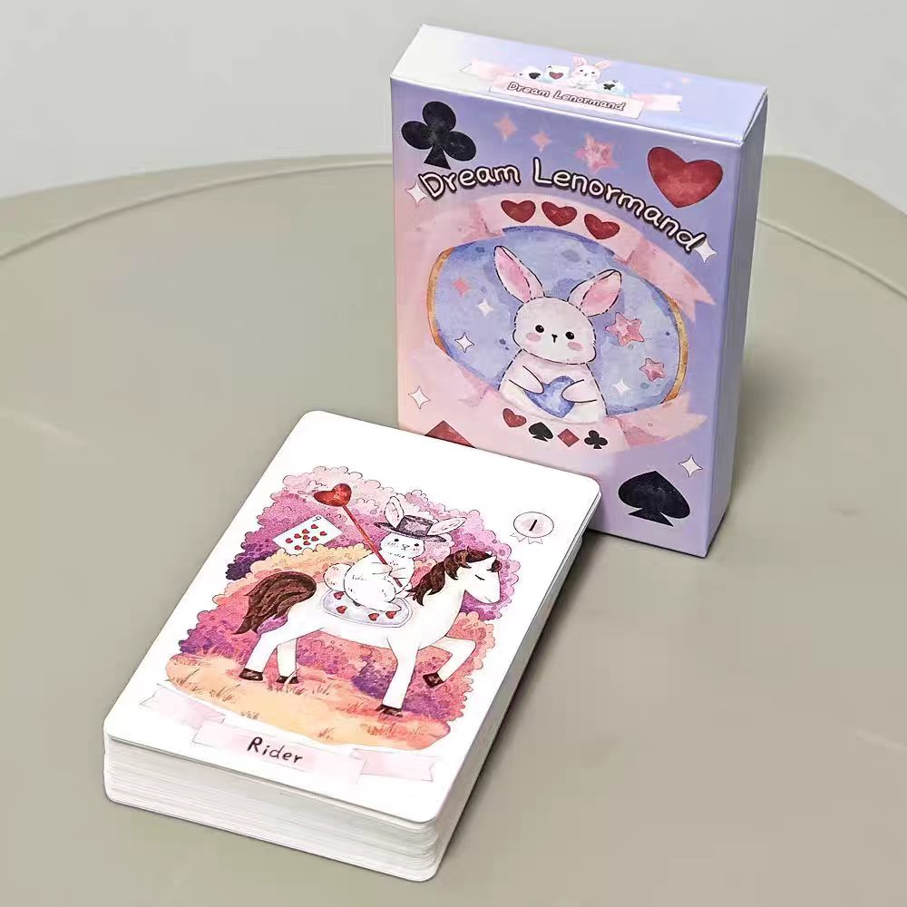 Board Game Oracle - การ์ดดรีมเลนอร์มานด์ออราเคิล 43 ใบ น่ารักสไตล์คาวาอี้ ลายสัตว์สีน้ำ สำหรับการพยากรณ์และบอกโชคลาภ