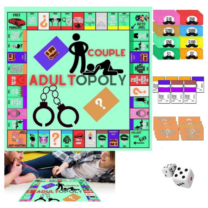 Board Game Monopoly - เกมกระดานหมากรุกโมโนโปลีสำหรับคู่รัก, เกมออกเดทคู่รักสำหรับผู้ใหญ่ในช่วงเทศกาลต่างๆ, ของขวัญเกมกระดานสำหรับผู้ใหญ่ปี 2025
