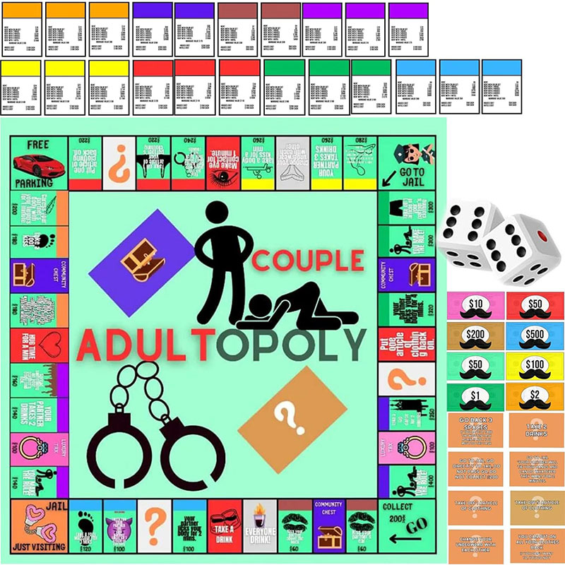Board Game Monopoly - 1 ชุดผู้ใหญ่คู่เกม Monopoly Night BedroomNewlywedWife การ์ดดาดฟ้า