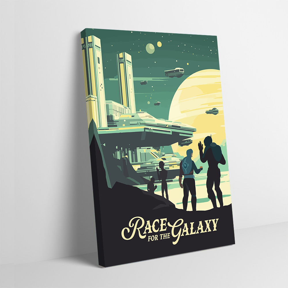 Board Game Inspiration - โปสเตอร์พิมพ์ลายเกมกระดานเรซ ฟอร์ เดอะ กาแล็กซี่ ภาพพิมพ์ตามสั่ง ภาพศิลปะติดผนัง