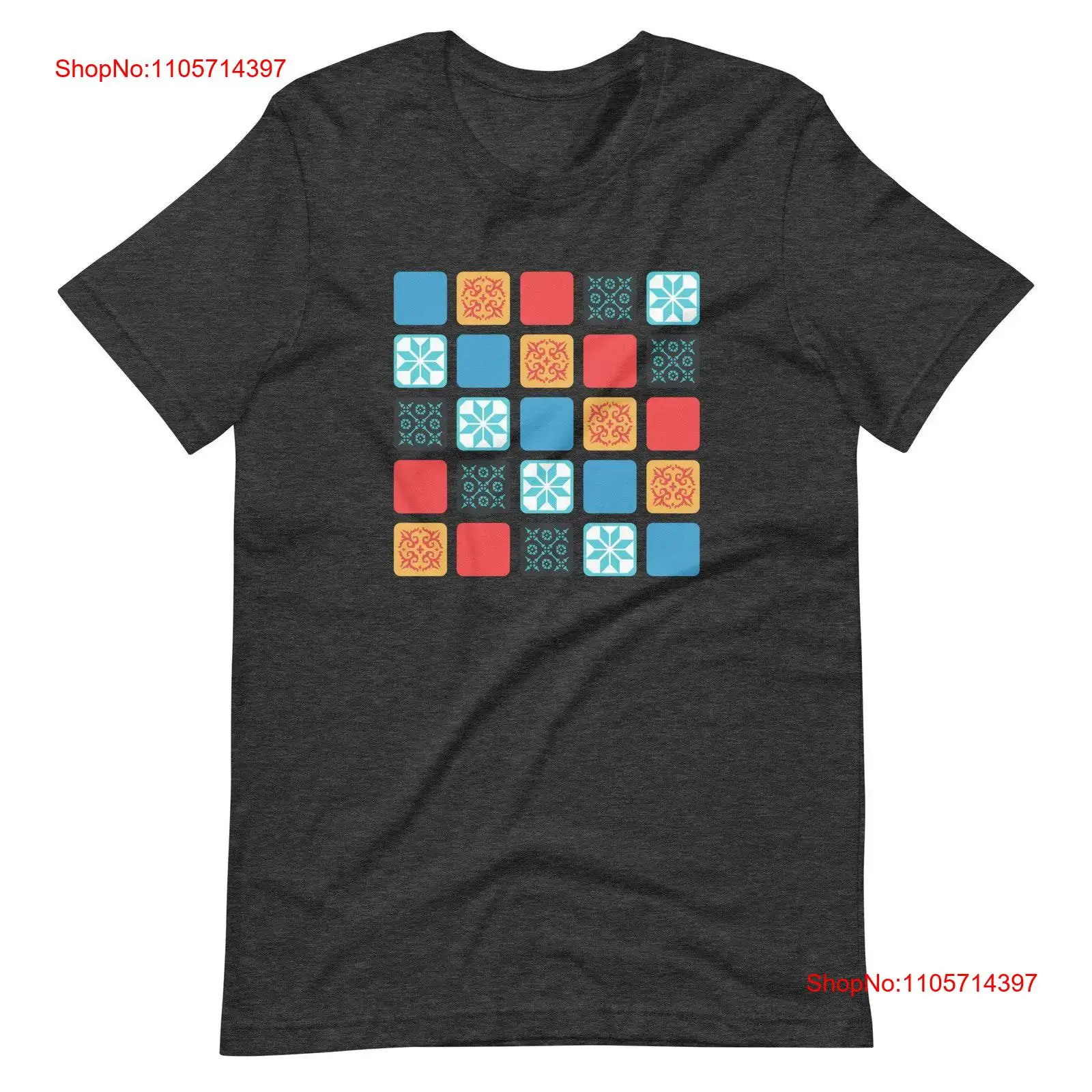 Board Game Inspiration - เสื้อยืด Azul ลายควิลท์ที่ได้รับแรงบันดาลใจจากเกมกระดาน ผ้าแคนวาสนุ่ม Bella สำหรับเกมเมอร์