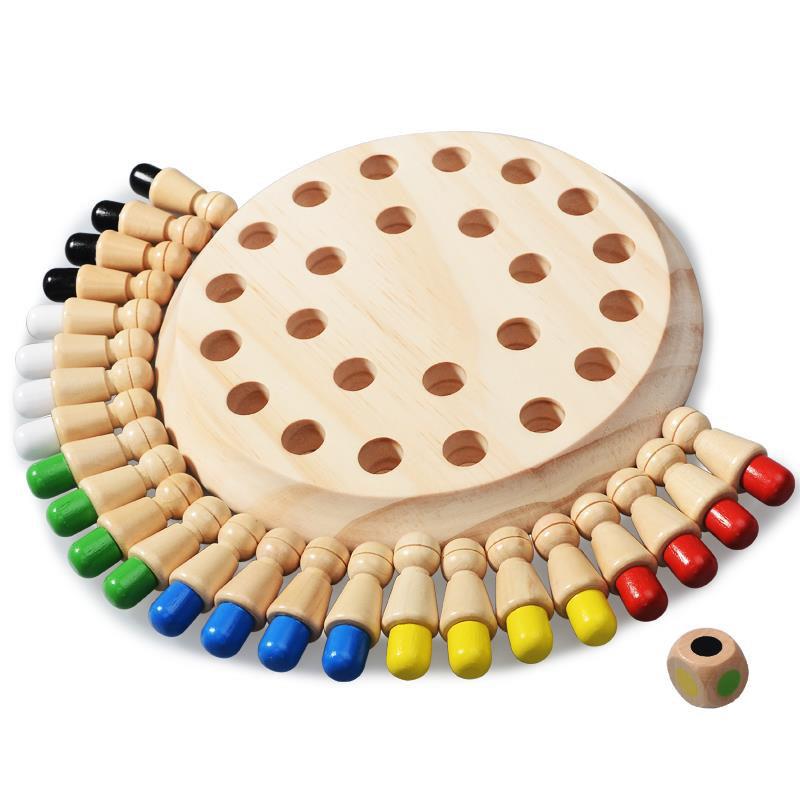 Board Game Word - ปริศนาไม้ของเล่น Montessori การศึกษาการเรียนรู้สี Sensory BeBe Memory