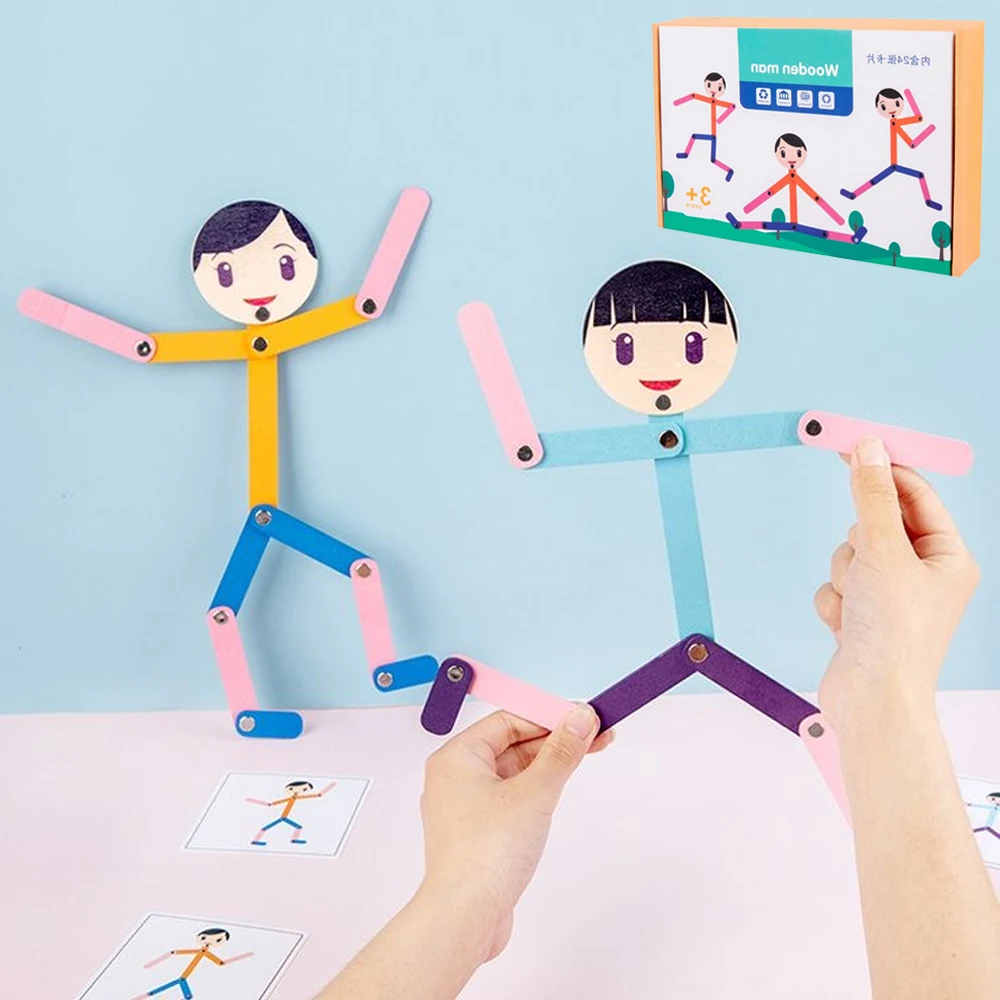 Board Game Word - กีฬาไม้วัสดุ DIY ของเล่นปริศนาบอร์ดเกมการศึกษาการเรียนรู้ของเล่นเด็กก่อนวัยเรียน Fine Motor Training