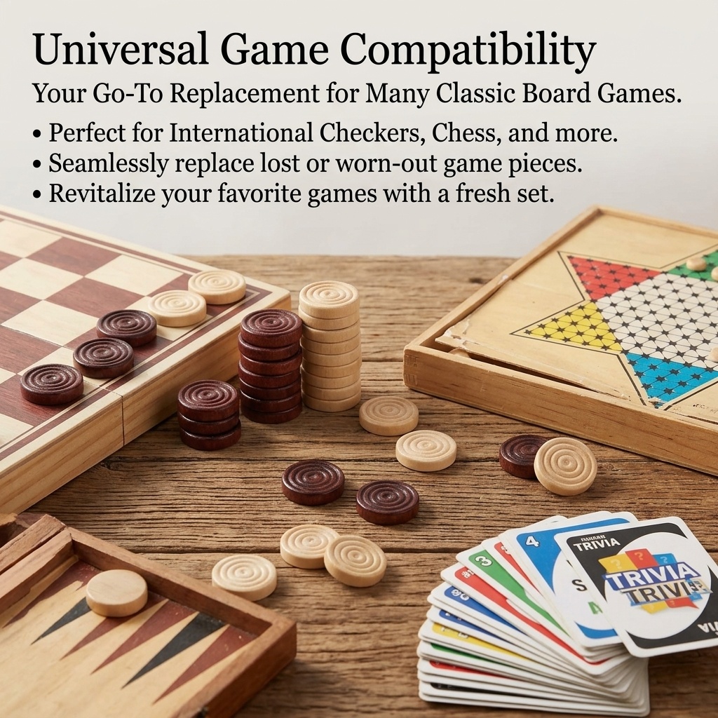 24 ชิ้น/ชุด ตัวหมากฮอสไม้ทรงกล - Board Game Harvest บทวิจารณ์และราคา