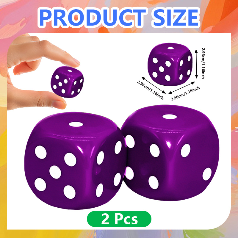 ลูกเต๋าสีม่วงขนาดใหญ่ 2 ชิ้นสำ - Board Game Dnd บทวิจารณ์และราคา