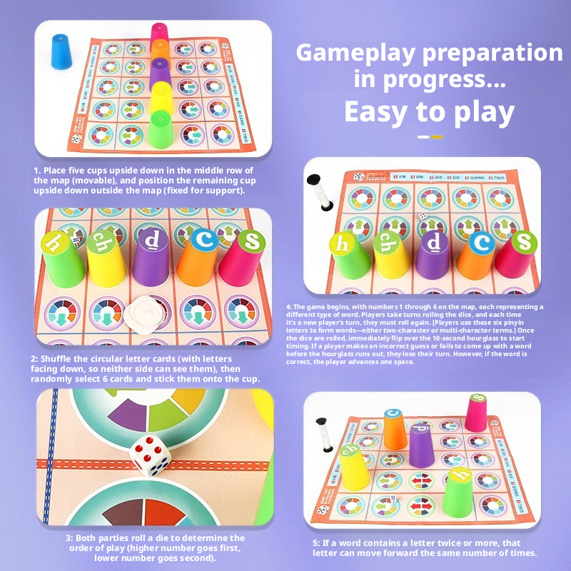 ของเล่นเกมจับคู่พินอินจีนสำหรั - Board Game Word บทวิจารณ์และราคา