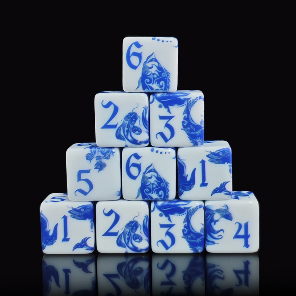12 ชิ้น ลูกเต๋า 6 ด้าน ลายปลาค - Board Game Dnd บทวิจารณ์และราคา
