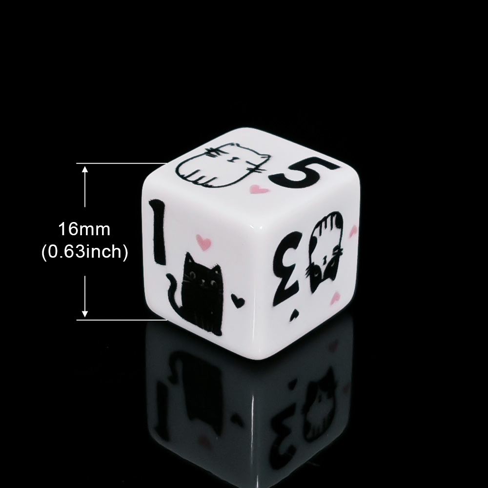 12 ชิ้น/ชุด ลูกเต๋ารูปแมวน่ารั - Board Game Dnd บทวิจารณ์และราคา