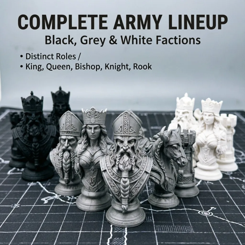 ชุดหมากรุกพิมพ์ 3 มิติ ขนาด 10 - Board Game Queen บทวิจารณ์และราคา