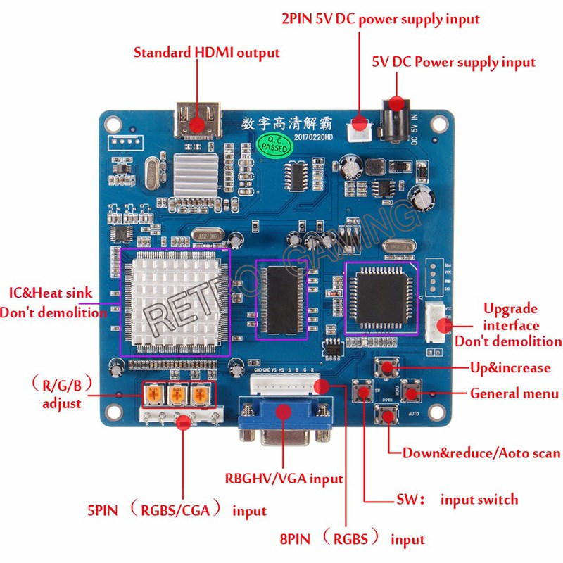 ตัวแปลง CGA เป็น HDMI บอร์ดแปล - Board Game Maker บทวิจารณ์และราคา